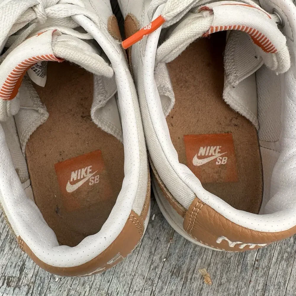 Nike SB Orange Label Zoom Blazer Low Iso White Men's 8 Skateboard Shoes GT - BP